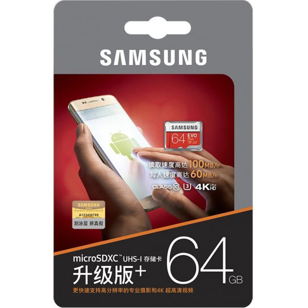 THẺ NHỚ Thẻ nhớ micro SAMSUNG 64Gb Evo Plus (New 2019 ) 100mbs U3 4K Chính Hãng