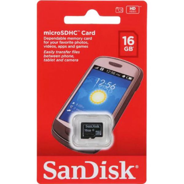 Thẻ nhớ micro  Sandisk class 4 16gb Chính Hãng