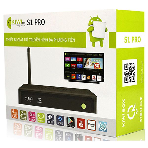 Android Tivi Box KIWI S1 Pro Chính Hãng