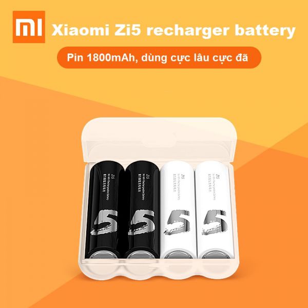 Pin Sạc Lại AA XiaoMi Zi5 1800Mah Chính Hãng 1500 Lần Sạc (Vỉ 4 Viên)