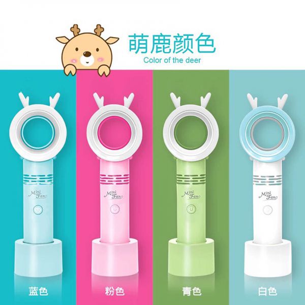 Quạt sạc mini không cánh có led