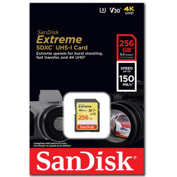 THẺ NHỚ Thẻ nhớ SDXC Sandisk Extreme 150MB 256gb U3 4K Chính Hãng