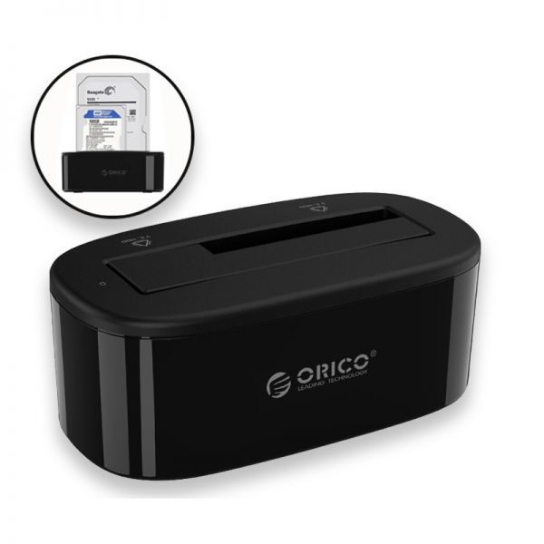 Đế Đựng 2 Ổ Cứng Docking HDD ORICO 1 Khe Cắm 3.5" Và 2.5" Sata 3 USB 3.0 Orico 6218US3 - Hàng Chính Hãng