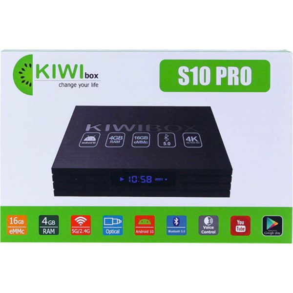 Android Tivi Box Kiwibox S10 Pro tặng kèm chuột không dây