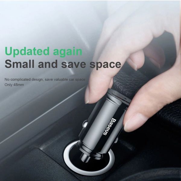 Tẩu sạc nhanh đa năng dùng cho xe hơi Baseus Circular Plastic PPS Car Charger (30W, PD/ QC 3.0/ SCP/ AFC, Quick Charger