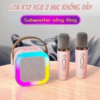 LOA KARAOKE MINI k12 BLUETOOTH TẶNG KÈM 2 MICRO KHÔNG DÂY SIÊU CHẤT